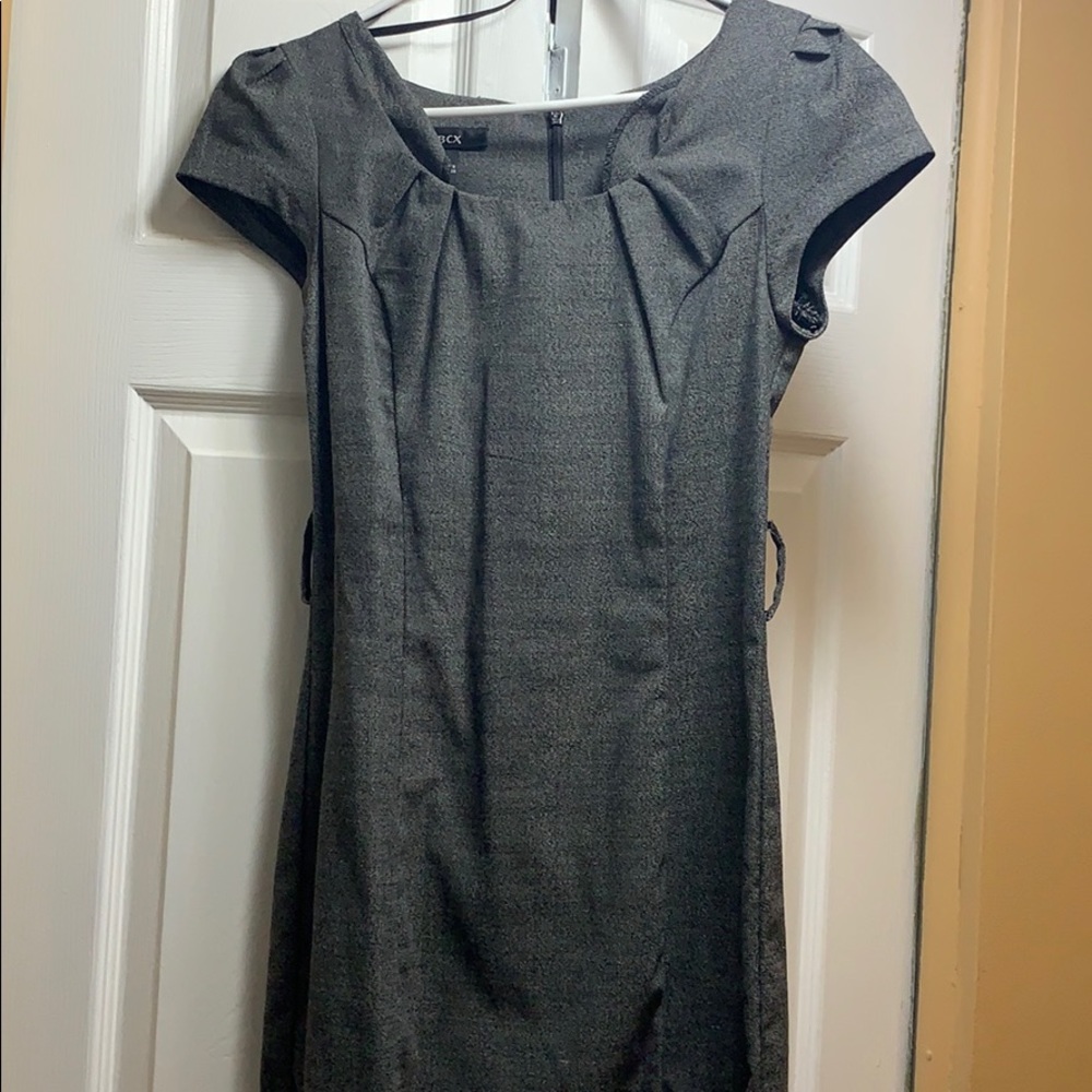 Grey dress with belt
